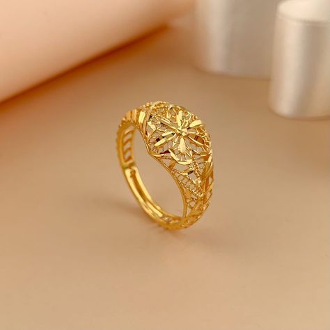 CINCIN 3D BUNGA Gold Ring For Women Design, 2 Gram Gold Ring Design For Women, New Gold Ring Designs For Women, Simple Gold Ring Designs Unique, Gold Rings Simple Unique, Gold Ring Designs Unique For Women, Ring Designs Gold For Women, Gold Ring Design For Women, Latest Gold Ring Designs