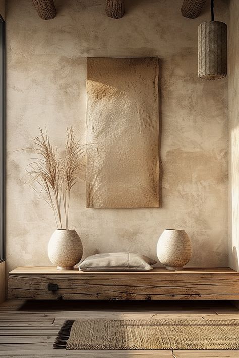 Wabi Sabi Bedroom: Serene Simplicity - Quiet Minimal Wabi Sabi Patio, Wabi Sabi Living Room Interior Design, Japandi Interior Design Living Room, Bedroom Serene, Modern Wabi Sabi Interiors, Boho 2024, Weathered Wood Furniture, Kitchen Japandi, Wabi Sabi Bedroom