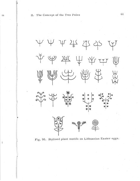 Stylized plant line drawings - from "Ancient Symbolism in Lithuanian Folk Art." Folk Symbols, Folk Art Symbols, Lithuanian Art Folk, Lithuanian Art, Lithuanian Tattoo, Baltic Folk Art, Lithuanian Tattoo Ideas, Lithuanian Folk Art, Lithuanian Pagan Symbols