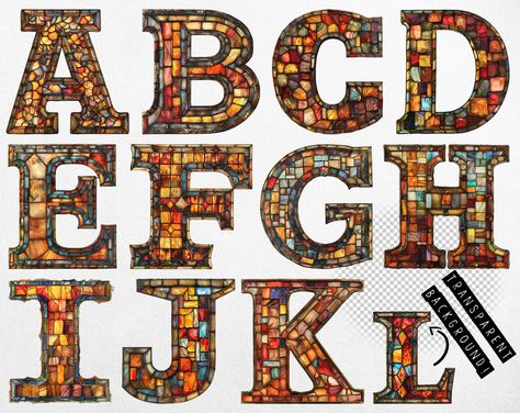 Stained Glass Alphabet, Rgb Color Codes, Glass Font, Letters Png, Alphabet Clipart, L Alphabet, Alphabet Letters, Stained Glass Patterns, Stain Glass