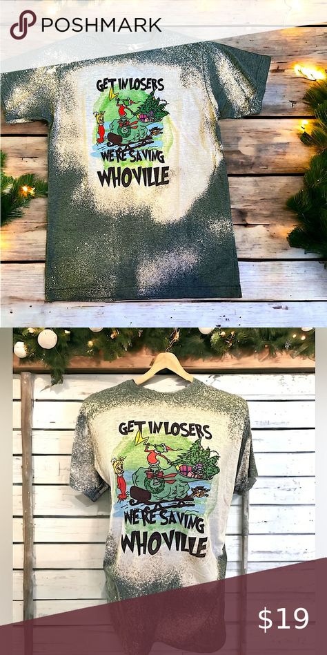 Dr Seuss Grinch Saves Christmas Tee Dr Seuss Grinch, Bleach T Shirts, Christmas T Shirt, Christmas Tees, Small Chest, Dr Seuss, White Short, Christmas Tshirts, Green And White