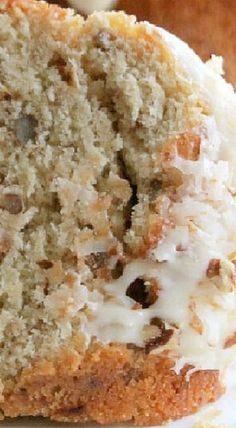 Coconut Pecan Pound Cake with Coconut Cream Cheese ~ The ultimate coconut lovers dessert