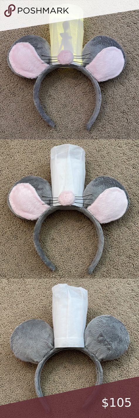 Disney Pixar Remy Ratatouille Ears Headband Loungefly Tote Ratatouille Ears Diy, Remy Ratatouille Outfit, Remy Ratatouille Costume Women, Remy The Rat Costume, Remy Ratatouille Costume, Remy Costume, Ratatouille Ears, Ratatouille Costume, Remy The Rat