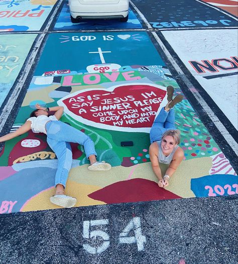 Senior Parking Space Ideas Bible Verse, Painted Parking Spots Bible Verse, Senior Ceiling Tiles High Schools, Bible Verse Senior Parking Spot, Senior Parking Spots Funny, Christian Senior Parking Spots, Christian Parking Spot Painting, Bff Senior Parking Spots, Senior Tiles