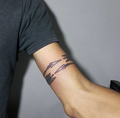 Arrow Armband by Berç Batuhan Arrow Arm Band Tattoo, Bracelet Tattoo For Man, Armband Tattoos For Men, Band Tattoos For Men, Wrist Bracelet Tattoo, Black Drawing, Armband Tattoos, Armband Tattoo Design, Wrist Tattoos For Guys