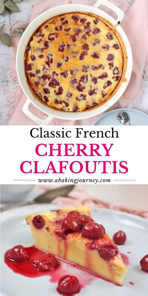 Cherry Cafloutis Recipe, Claufotis Cherry, Cafloutis Cherry, French Deserts Easy, Morello Cherry Recipes, Cherry Clafoutis Recipe, Morello Cherries, French Recipes Authentic, Clafoutis Recipe