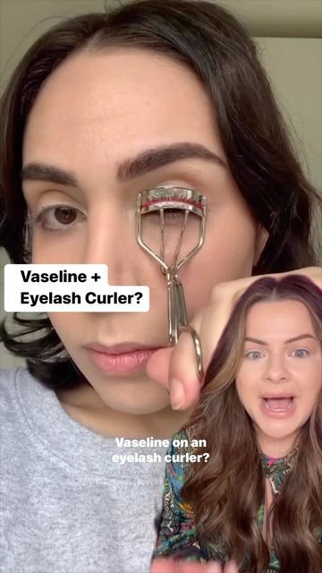 Erin Dugan Jurchak on Instagram: "Have you tried this?? vc: @jacqueline_kilikita #makeuphack #vaseline #mascara #lashlift" Eyelash Curler And Vaseline, Mascara Vaseline, Vaseline Mascara, Vaseline Eyelashes, Make Your Eyes Pop, Beautiful Skin Care, Eye Makeup Techniques, Face Makeup Tips, Eye Makeup Steps