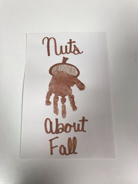 Fall Themed Crafts For Infants, Nut Activities For Preschool, Squirrel And Acorn Crafts, Toddler Acorn Crafts, Welcome Fall Crafts For Toddlers, Fall Art Projects For Kids Toddlers, September Projects For Toddlers, Autumn Crafts For Infants, Squirrel Toddler Craft