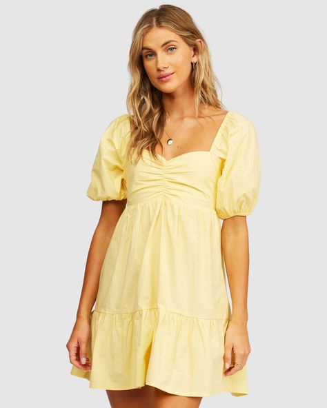 Golden Yellow Dress, Light Yellow Dresses, Roll Dress, Bday Wishlist, Billabong Dress, Formal Dance, Stay Golden, Winter Formal, Birthday List