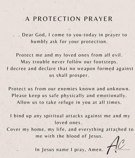 Protection Prayer, Prayers Of Encouragement, Prayer For Guidance, Deliverance Prayers, Comforting Bible Verses, Morning Prayer Quotes, Everyday Prayers, Spiritual Prayers, Prayer For Protection