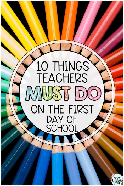 Rules, procedures, and expectations must always be taught on the 1st day of school - but you should be doing other things on that first day, too! Read this list of 10 things every teacher must do on the 1st day of school to make that day more engaging and calming for your students. First Day Of School Expectations, First Day Of School Teacher Ideas, Teaching Rules, First Day Of School Teacher, Teacher Must Haves, First Day School, Pe Teachers, Classroom Management Tips, Upper Elementary Resources