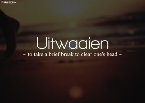 Dutch Words, Foreign Words, Quotes In English, Inner Thoughts, Dutch Quotes, Good Vocabulary, Rare Words, Country Side, Unique Words