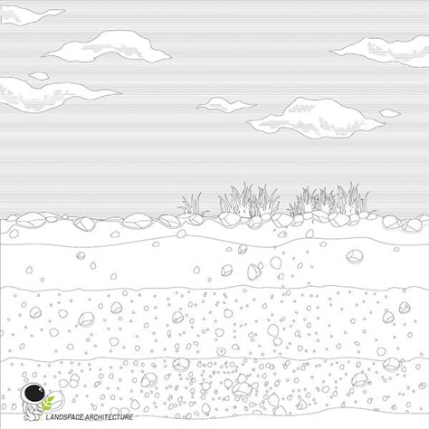 Vector Landscape Illustration Bundle :: Behance Hedge Drawing, Landscape Section, Vector Landscape Illustration, Landscape Architecture Section, Gravel Texture, Landscape Diagram, Landscape Architecture Diagram, Earth Texture, Vector Landscape