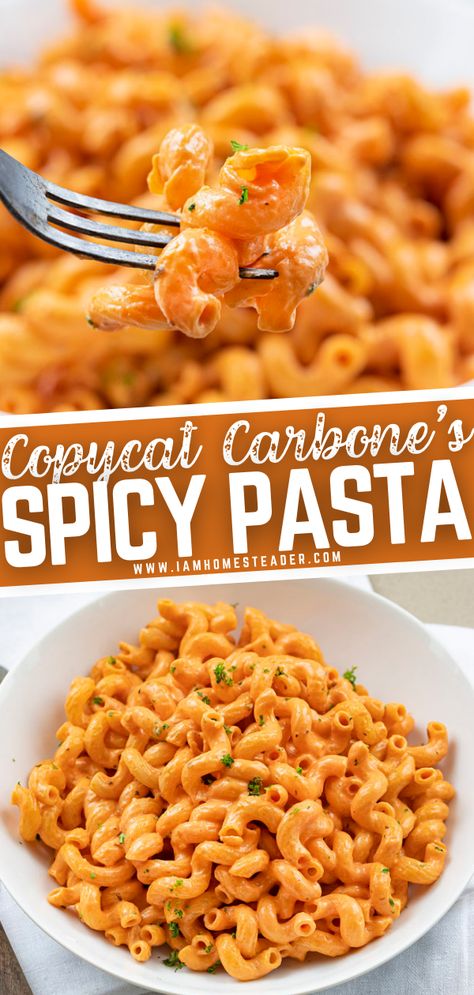 Pastas For Parties, Healthy Spicy Recipes Vegetarian, Pasta Recipes With Macaroni Noodles, Spicy Tomato Pasta Sauce, Twisty Pasta Recipes, Spicy Rose Pasta, Easy Side Items For Dinner, Copycat Carbone’s Spicy Pasta, Spicy Bowtie Pasta