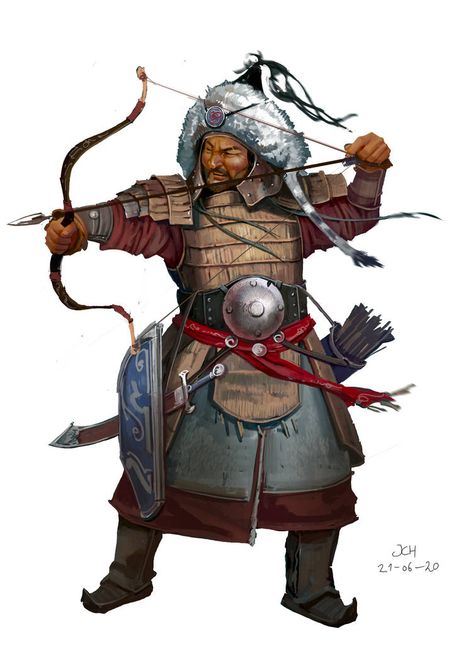 Mongol Warrior, Concept Art Character Design, Mongol Empire, Warrior Concept Art, Chinese Warrior, Art Character Design, Genghis Khan, Historical Armor, Concept Art Character