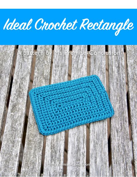 Crochet Ideal Rectangle front Rectangle Crochet Pattern, Crochet Rectangle, Universal Yarn, Christmas Knitting Patterns, A Rectangle, Cascade Yarn, Red Heart Yarn, Arm Knitting, Single Crochet Stitch