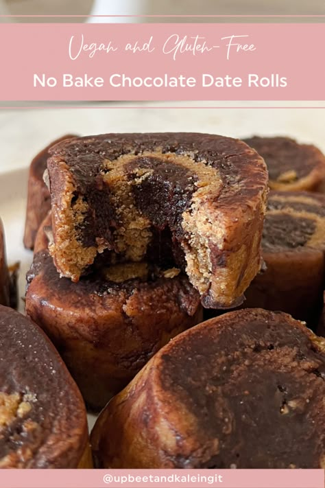 Vegan Date Recipe, Dates Roll Recipe, Vegan Date Dessert Recipes, Vegan Date Sweetened Desserts, Stuffed Dates Vegan, Date Nut Roll, Gluten Free Funfetti Cake, Date Recipes Healthy, No Bake Vegan Date Brownies