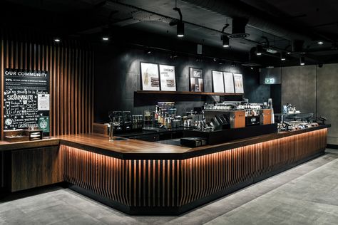 Starbucks Interior Design, Cafe Interior Design Concept, Interior Design Job, Starbucks Interior, Starbucks Uk, Cocktail Bar Design, London Coffee, Starbucks Design, Modern Home Bar