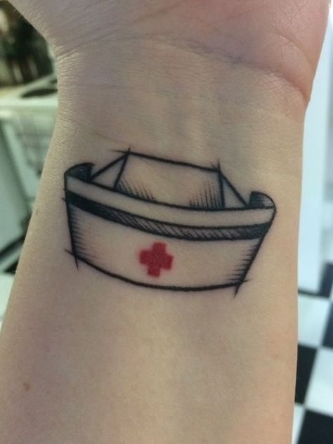 Nurse Tattoo Sleeve, Best Wrist Tattoos, Medical Tattoo Nurse, Pinterest Tattoo Ideas, Shoulder Sleeve Tattoos, Small Matching Tattoos, Simple Tattoos For Women, Nurse Tattoo, Medical Tattoo