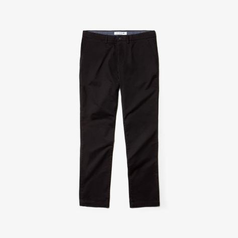 LACOSTE - MEN S LEISURE TROUSERS. #lacoste #cloth Men Lacoste Outfits, Mens Lacoste Outfit, Lacoste Pants, Lacoste Menswear, Mryoula Lacoste, Black Chinos, Chino Pants Men, Lacoste Men, Slim Fit Men