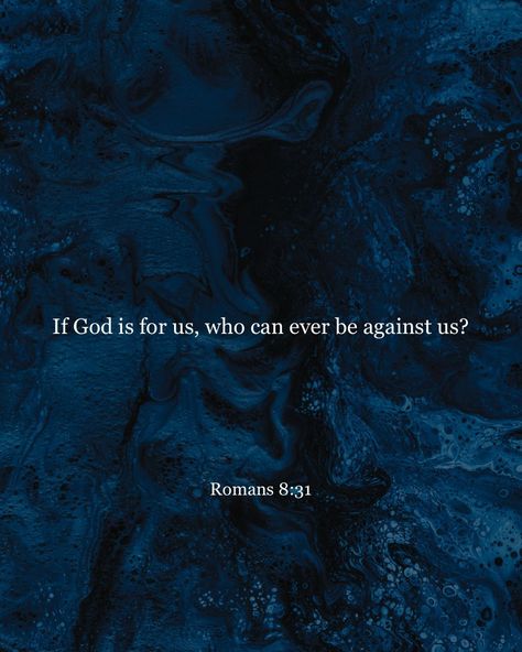 @Bible on Instagram: “If God is for us, who can ever be against us? Romans 8:31” Romans 8 31, God Is With Us, Romans 8:31, Youversion Bible, Bible Passages, Christian Bible Quotes, I Know The Plans, Bible Prayers, Bible Words