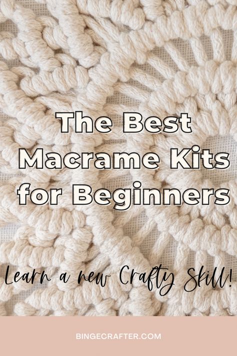 Macrame Starter Kit, Macrame Kits For Beginners, Beginner Crafts For Adults, How To Macrame For Beginners, Macrame Rugs, Macrame Kits, Macrame Beginners, Learn Macrame, Macrame For Beginners