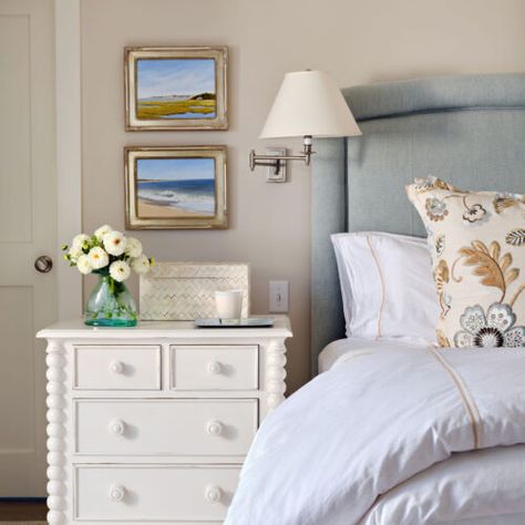 Nantucket Bedroom, Coastal Color Scheme, House Mediterranean, Coastal Interior, Coastal Interiors Design, Coastal Colors, Bedroom Views, Coastal Interiors, Shabby Chic Homes