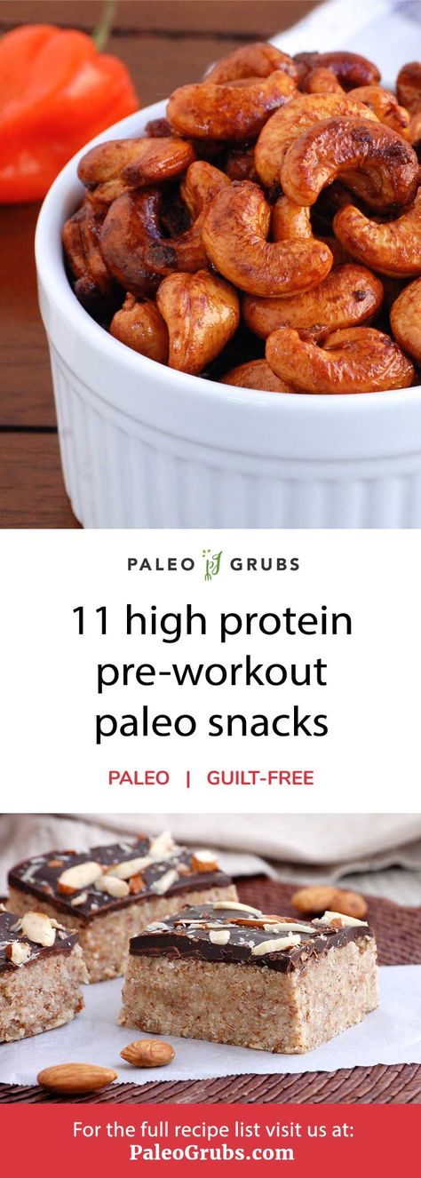 11 High Energy, High Protein Pre-Workout Paleo Snacks - Paleo Grubs Whole 30 Pre Workout Food, Whole 30 Protein Snacks, High Protein Snacks Paleo, Whole 30 High Protein Snacks, High Protein Pre Workout Snacks, Paleo Protein Snacks, Good Pre Workout Snack, Pre Workout Snack, Paleo Protein Powder