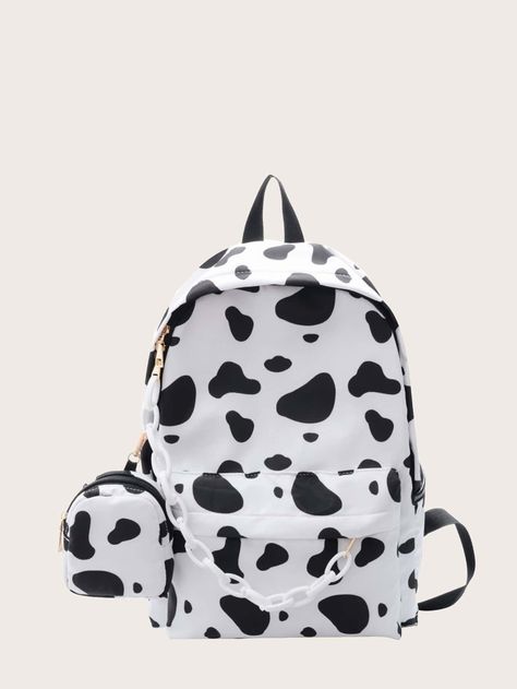 Patterned Backpack, Trendy Prints, Cow Pattern, Vintage Casual, Style Streetwear, Kids Backpacks, School Bag, Bagpack, School Backpacks