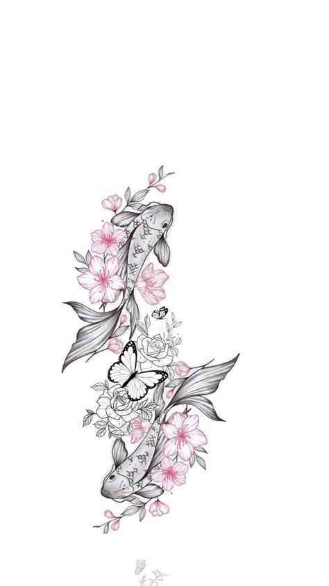 Red Tattoos For Women Spine, Koi Fish And Flowers Drawing, Japanese Inspired Back Tattoos, Leg Tattoos Cherry Blossom, Unique Half Sleeve Tattoos Stencil, Black Female Sleeve Tattoo, Whole Arm Sleeve Tattoos For Women, Cherry Blossom Tattoo Thigh Piece, Tattoos For Women Thigh Unique