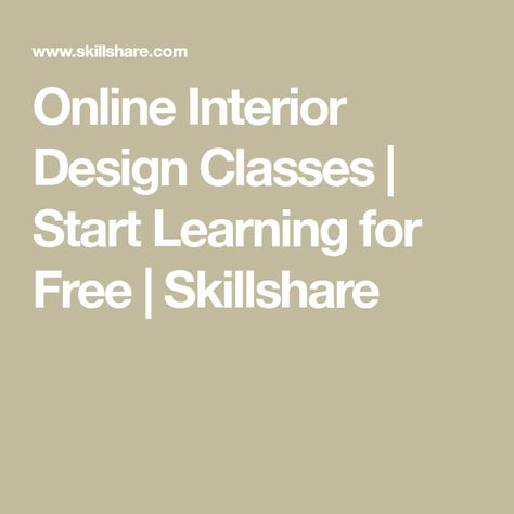 Interior Design Classes, Interior Designing, Online Interior Design, Business Education, Online Class, Free Interior Design, Video Lessons, A Class, Watch Video