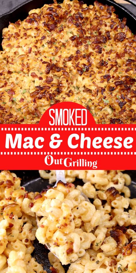 Macaroni And Cheese On The Grill, Hosting Dishes, Smoker Mac And Cheese, Smoker Meals, Smoked Meals, Macncheese Recipe, Grilled Mac And Cheese, Side Dishes For Ribs, Smoked Dishes