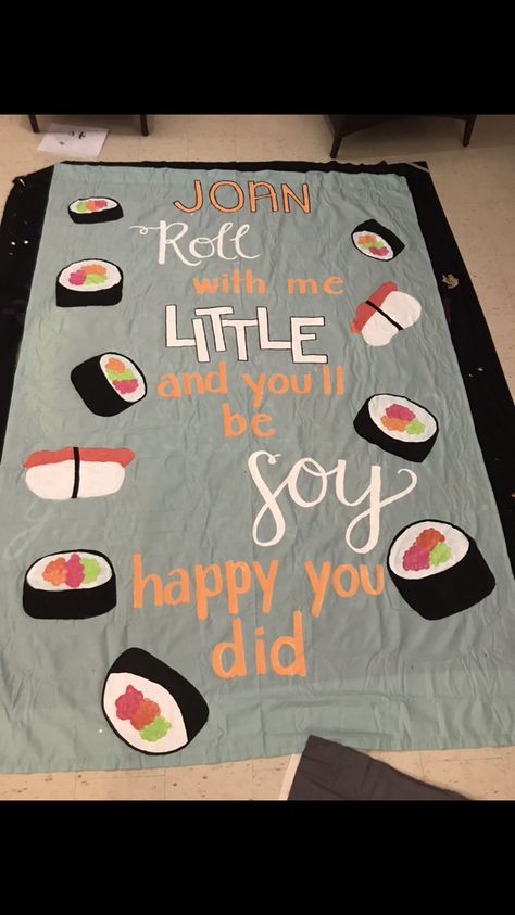 Big Little Reveal Banner 2018 Big Little Banner Ideas, Frat Banner, Funny No Soliciting Sign, Funny Door Signs, Big Little Shirts, Big Lil, Tri Sigma, Sorority Big Little, Big Little Gifts