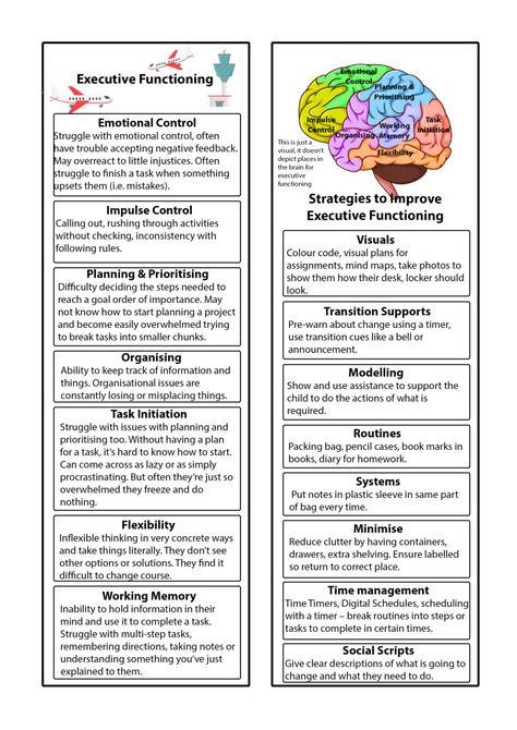 Executive Functioning Executive Functioning Worksheets, Executive Functioning Strategies, Worksheets For Adults, Social Scripts, Teaching Executive Functioning, Executive Functions, Dysgraphia, Executive Function, Executive Functioning Skills