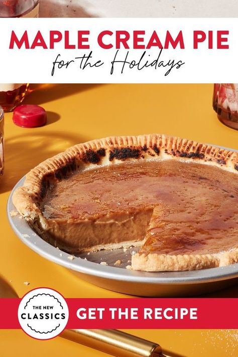 This creamy, decadent pie is positively bursting with maple flavor, one of New England’s (especially Vermont’s) favorite flavors. One bite of the brûléed maple sugar top and the silky smooth filling will have you reconsidering your regular rotation of cream pies. Whether it’s the middle of autumn, deep in the holiday season, or a crisp spring day ideal for sugaring, this pie will transport you to Vermont (and for some, bring you right home). Maple Cream Pie Recipe, Maple Cream Pie, Autumn Deep, Cream Pies, Maple Cream, Maple Sugar, Pie Dessert, Spring Day, Cobbler