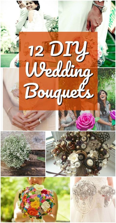 12 DIY Wedding Bouquets That Are As Unique As The Bride That Carries Them! Grab these beautiful wedding bouquet ideas now! #wedding #bouquet #diybouquet #diywedding #weddingday #diyncrafts Wedding Bouquets Bride Diy, Diy Bouquets For Weddings, Making A Wedding Bouquet, Minimalist Bouquet Wedding, Homemade Wedding Flowers, Bouquets Handmade, Rustic Projects, Cheap Wedding Bouquets, Diy Wedding Bouquets