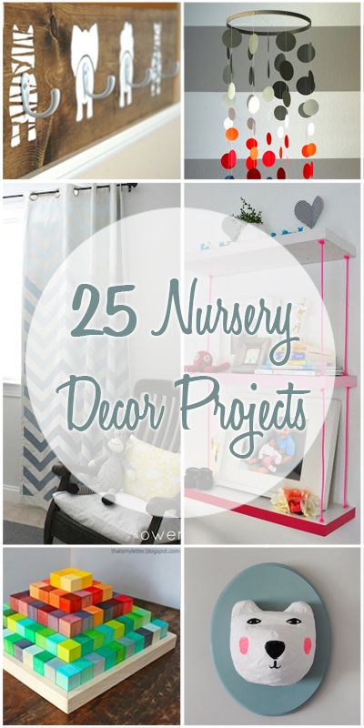 25 Nursery Decor Projects | Remodelaholic.com #nursery #decorating #DIY Baby Decor Diy, Diy Nursery Decor, Diy Bebe, Diy Nursery, Nursery Essentials, Cute Diy, Girl Decor, Nursery Inspiration