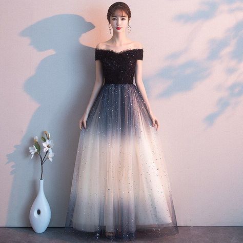 Off Shoulder Tulle, Prom Dresses Long Black, Long Party Gowns, Color Rush, Black Off Shoulder, Beautiful Prom Dresses, Gauze Dress, Long Evening Gowns, Party Gown