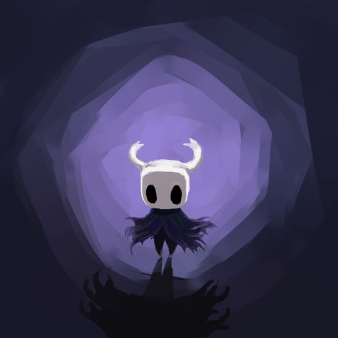 Hollow Knight Painting, Knight Painting, Hallow Knight, Knight Tattoo, Hollow Night, Game Fanart, Hollow Art, Poster Stickers, One Piece Manga