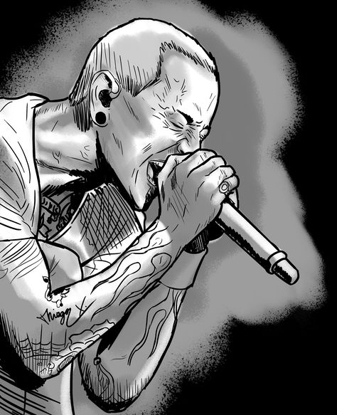 Chester Bennington Sketch, Linkin Park Drawing, Chester Bennington Drawing, Linkin Park Tattoo Ideas, Chester Bennington Art, Chester Tattoo, Chester Bennington Tattoo, Linkin Park Tattoo, Lark Tattoo