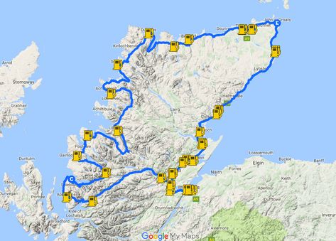 NC500 - An Epic Itinerary For Scotland's North Coast - Destination Addict Scotland Nc500, Nc500 Scotland, North Coast 500 Scotland, Camping Scotland, Scotland Vacation, Scotland Road Trip, North Coast 500, Scotland Trip, Scotland Map