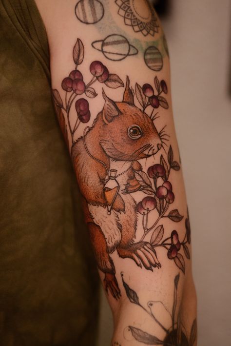 Woodland Tattoo Sleeve, Hedgehog Tattoo, Stippling Tattoo, Poland Tattoo, Squirrel Tattoo, Polish Tattoos, Forest Tattoo, Forest Tattoos, Flash Sheet