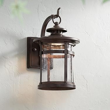 Franklin Iron Works Callaway 11 1/2" Rustic Bronze LED Outdoor Light Porch Wall Lights, Deck House, Industrial Outdoor, Outdoor Wall Light Fixtures, Lantern Outdoor, Outdoor Wall Mounted Lighting, House Porch, Outdoor Barn Lighting, Outdoor Lighting Fixtures