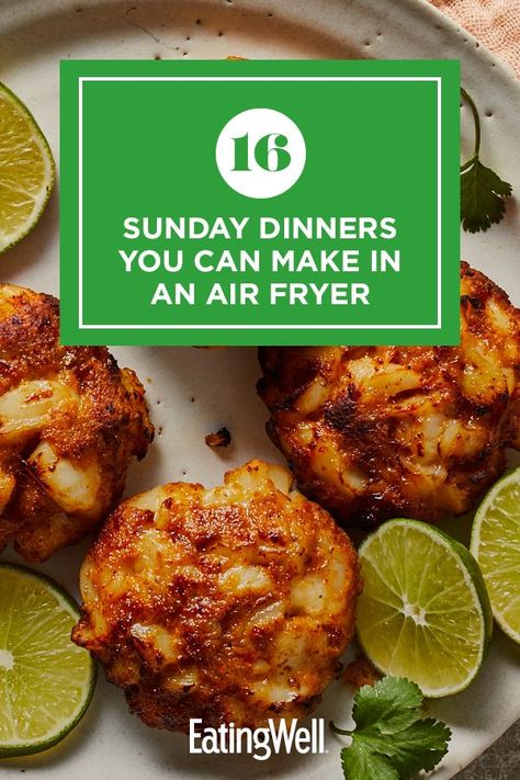 Grab your air fryer and make one of these healthy recipes for Sunday dinner. Using an air fryer helps cut back on oil while still producing a crispy and delectable texture. Pair recipes like Air-Fryer Fish Sticks and Air-Fryer Chicken Parmesan with a side of sautéed veggies to complete your meal. #dinner #dinnerideas #supperideas #dinnerrecipes #healthydinnerideas #healthydinnerrecipes #healthyrecipes Recipes For Sunday Dinner, Sunday Lunch Recipes, Classic Family Meals, Sautéed Veggies, Wings Recipe Buffalo, Sunday Dinners, Fried Salmon, Fish Sticks, Sunday Recipes