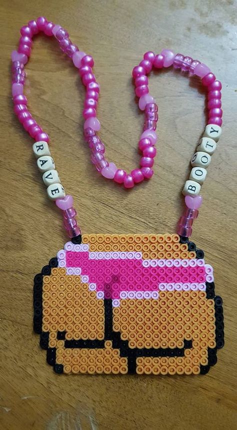 Excision Perler Pattern, Festival Kandi, Perler Necklace, Melt Beads Patterns, Modele Pixel Art, Diy Kandi, Melty Bead Patterns, Kandi Ideas, Perler Ideas