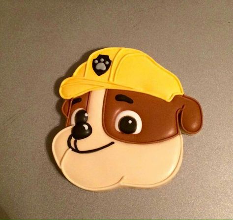 Paw Patrol Cookies, Kids Cookies, Rubble Paw Patrol, Iced Biscuits, Paw Patrol Birthday Party, Paw Patrol Party, Cookies For Kids, Dog Cookies, Paw Patrol Birthday