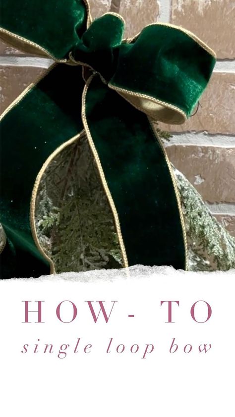 Treetime Christmas Creations | ✨ How-To Bow Series, Part 1 ✨ Save for later, this quick and easy bow technique uses only 1.75 yards of ribbon, floral wire and a zip tie!... | Instagram Simple Bows For Christmas Trees, Wired Bow Tutorial, Wired Ribbon Bows Diy, Add Ribbon To Wreath, Bow Tieing Tutorial Ribbon, How To Tie A Bow With Ribbon, Wire Ribbon Bow, Bow Making Tutorials, Christmas Urns