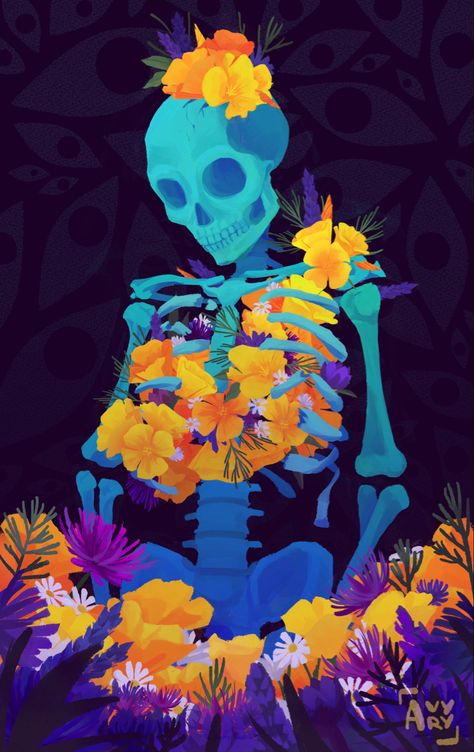 Day of the Dead Mexican Art Illustration, Day Of The Dead Skull Art, Day Of The Dead Drawings, Mexican Art Wallpaper, Day Of The Dead Aesthetic, Mexican Illustration Art, Day Of The Dead Wallpaper, Day Of The Dead Illustration, Day Of The Dead Painting