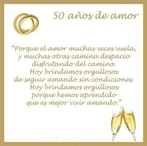 Frases para tarjetas de aniversario de bodas de oro – Imagenes Gratis Anniversary Words, 50th Wedding Anniversary Decorations, Wedding Anniversary Decorations, Anniversary Decorations, 50th Wedding Anniversary, 50th Wedding, Bullet Journal Inspiration, Weeding, 50th Anniversary