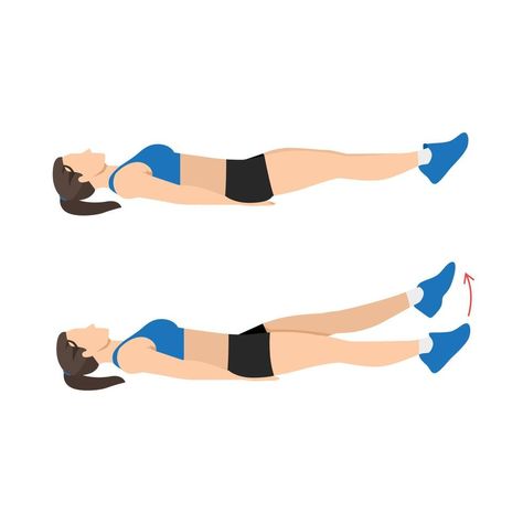 Flutter Kicks Exercise, Exercise Illustration, Flutter Kicks, Lower Back Exercises, Flat Vector Illustration, Flat Vector, Back Exercises, Lower Back, Pilates